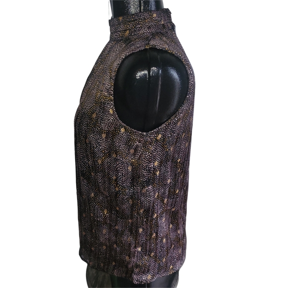 Soya Concept Black and Gold Sleeveless Top XS - Picture 4 of 6